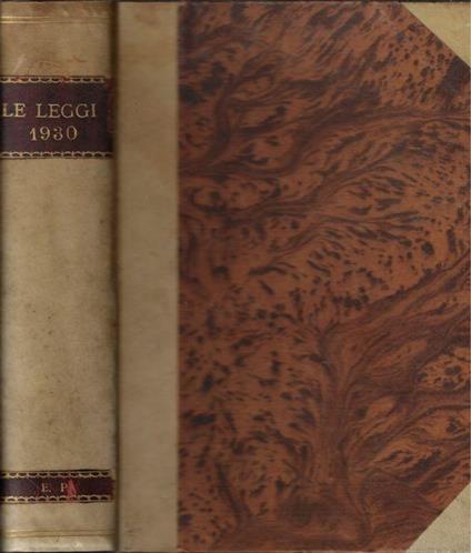 Le leggi e i decreti reali secondo l'ordine della inserzione nella Gazzetta Ufficiale Anno 1930 - copertina