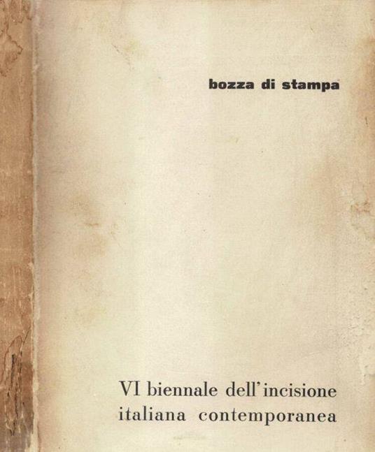 VI Biennale dell'Incisione Italiana Contemporanea - Giorgio Trentin - copertina