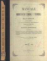 Manuale degli amministratori comunali e provinciali e delle opere pie Anno 55 - 1916