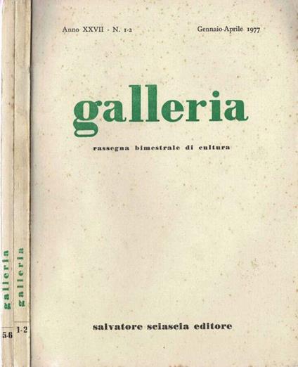 Galleria - 1977. Num. 1/2 e 5/6 - A.a.v.v. - copertina