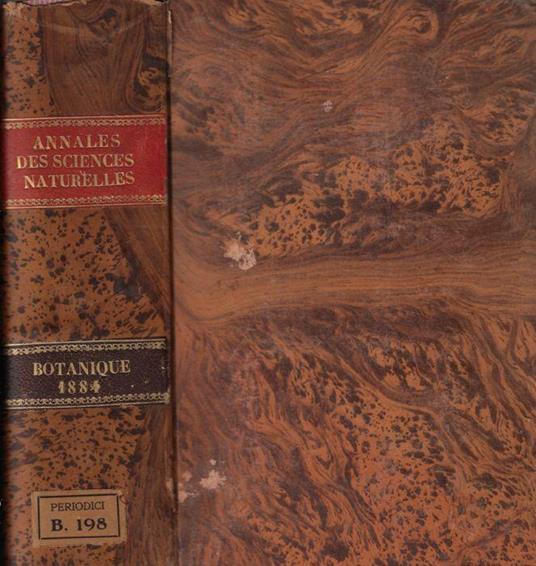 Annales des sciences naturelles botanique VI série tome XVII-XVIII-XIX 1884 - copertina