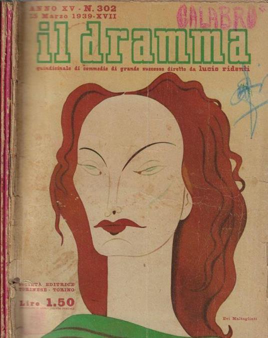 Il dramma anno 1939 N. 302, 306, 308 - Lucio Ridenti - copertina