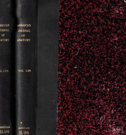 The american journal of anatomy Vol. 56, 57 1935 - copertina