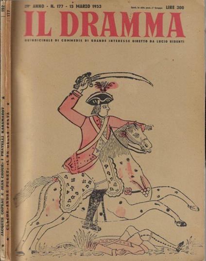 Il dramma anno 1953 N. 177, 192 - Lucio Ridenti - copertina