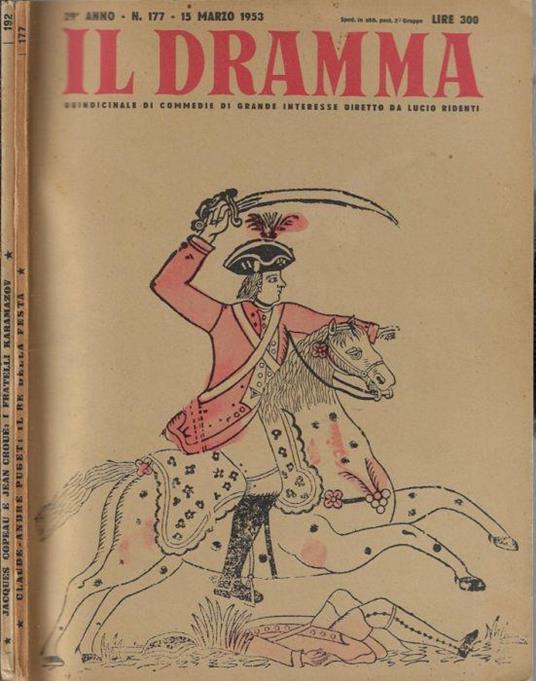 Il dramma anno 1953 N. 177, 192 - Lucio Ridenti - copertina
