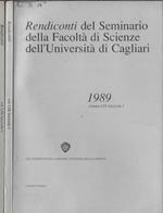 Rendiconti del Seminario della facoltà di Scienze dell'Università di Cagliari vol. LIX fascicolo 1 1989