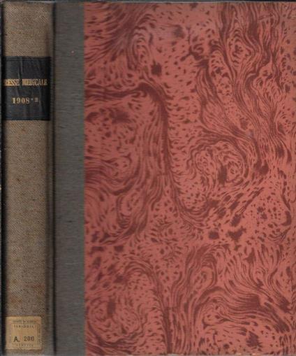 La presse médicale 1908 N. 1-52 Janvier-juin - copertina
