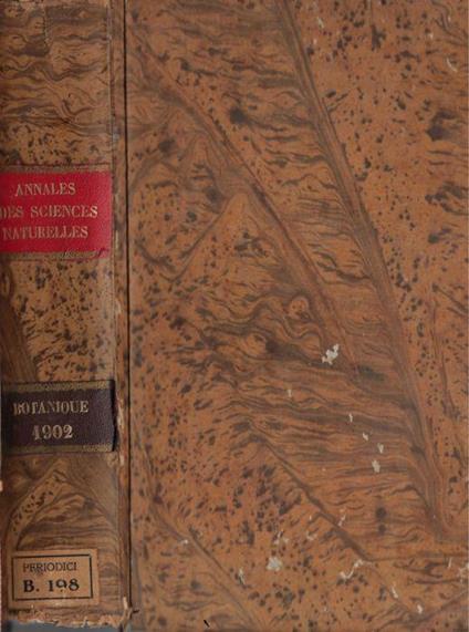 Annales des sciences naturelles botanique VIII série tome XV-XVI 1902 - copertina