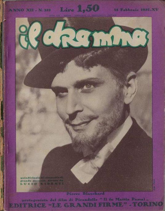 Il dramma anno 1937 N. 252, 257 - Lucio Ridenti - copertina
