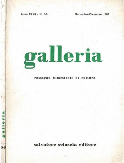 Galleria - 1982. Num. 5/6 - copertina
