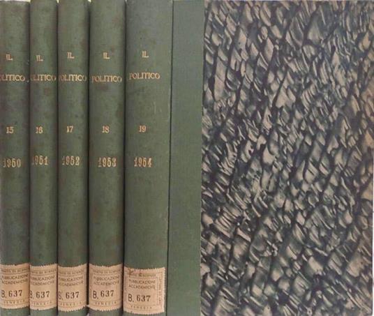 Il politico 1950-1954 - Bruno Leoni - copertina