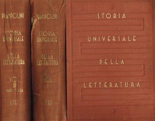 Storia universale della letteratura vol.I, III/3 - Giacomo Prampolini - copertina