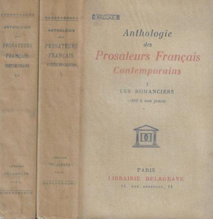 Anthologie des prosateurs francais contemporains I-III - copertina