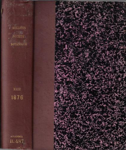 Bulletin de la Société Botanique de France Tome XXIII 1876 - copertina