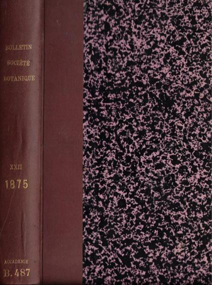 Bulletin de la Société botanique de France tome XXII 1875 - copertina