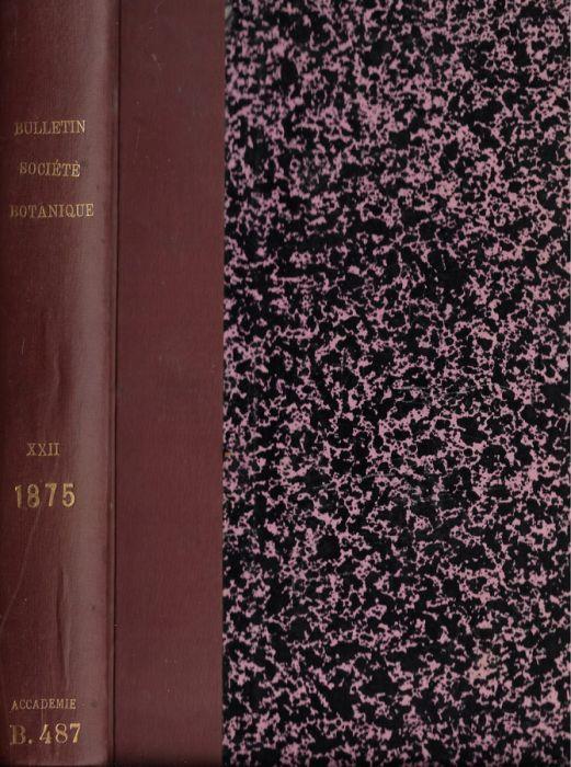 Bulletin de la Société botanique de France tome XXII 1875 - copertina