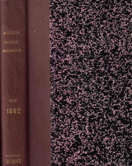 Bulletin de la Société botanique de France tome XXIX 1882 - copertina