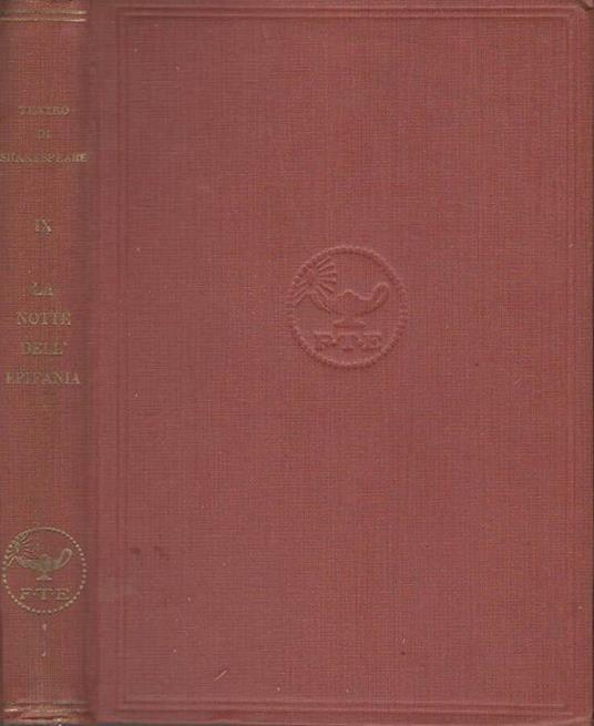 La notte dell'Epifania - William Shakespeare - copertina