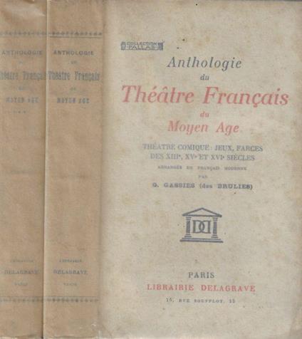 Anthologie du Theatre francais du Moyen Age - copertina