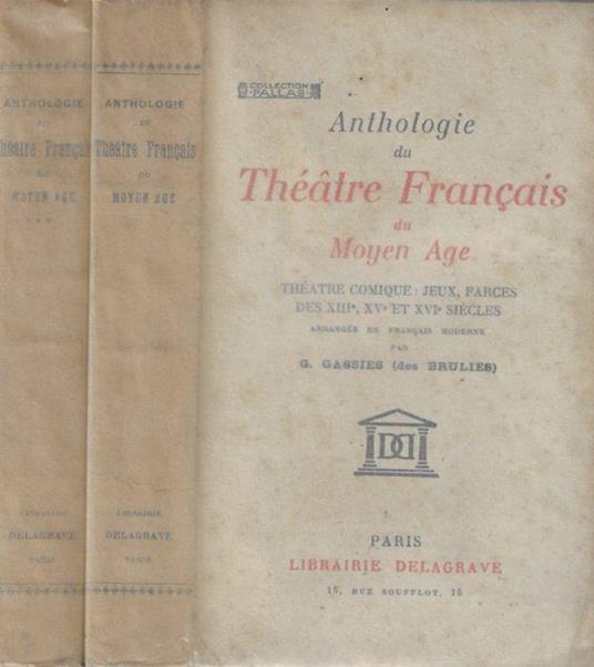 Anthologie du Theatre francais du Moyen Age - copertina