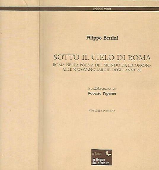 Sotto il cielo di Roma, vol. II - Filippo Bettini - copertina