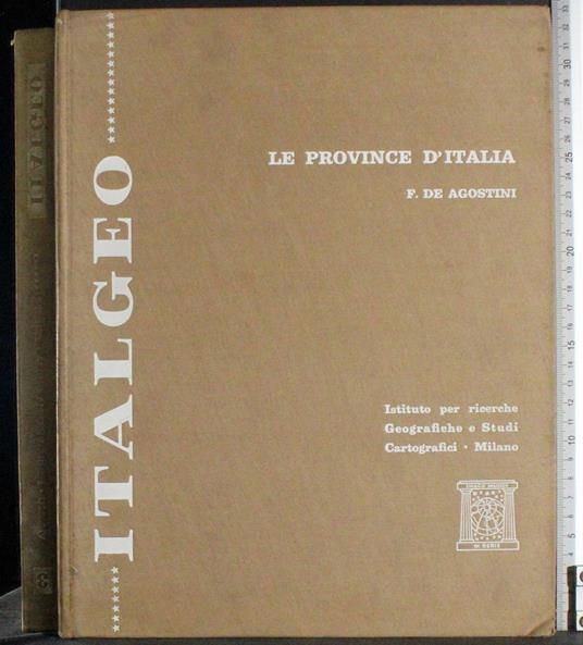 Italgeo. Le province d'Italia Vol 3 - D. Agostini - copertina