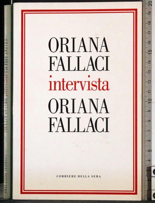 Oriana fallaci intervista Oriana Fallaci - copertina