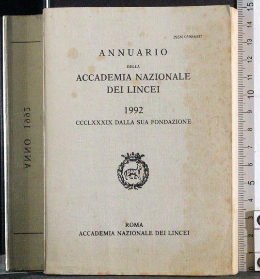 Annuario della Accademia Nazionale dei lincei 1992 - copertina