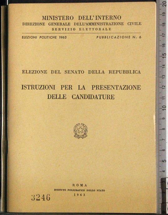 Istruzioni per presentazione candidature - copertina