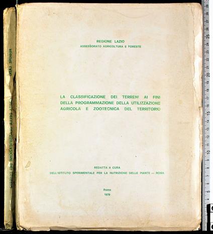 Classificazione dei terreni - copertina