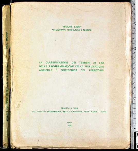 Classificazione dei terreni - copertina