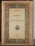 Lettera dello stile epigrafico