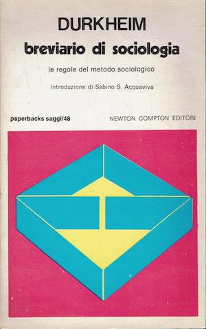 Breviario di sociologia. Le regole del metodo sociologico - Émile Durkheim - copertina