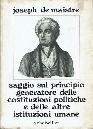 Saggio sul principio generatore delle costituzioni politiche e delle altre istituzioni umane (COPIA) - copertina