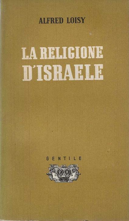 religione d'Israele - Alfred Loisy - copertina
