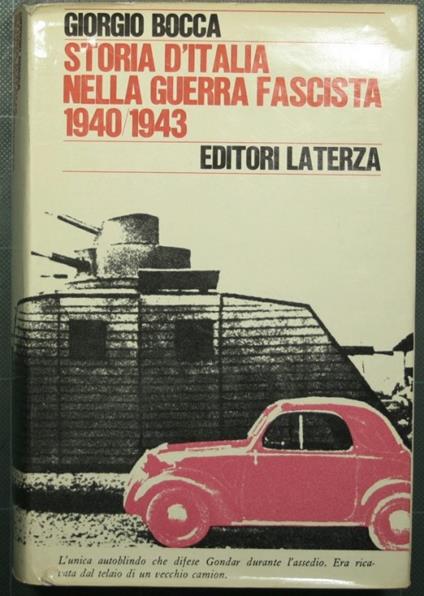 Storia d'Italia nella guerra fascista - Giorgio Bocca - copertina