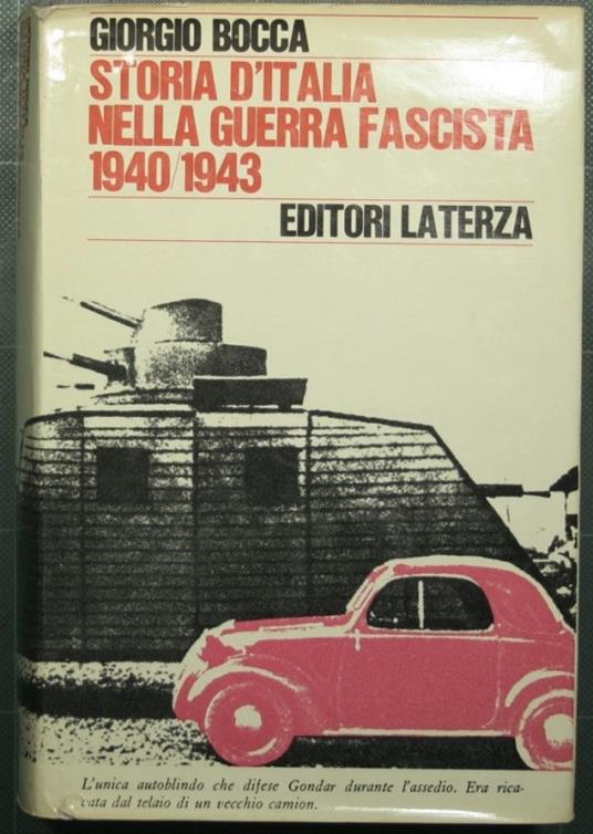 Storia d'Italia nella guerra fascista - Giorgio Bocca - copertina