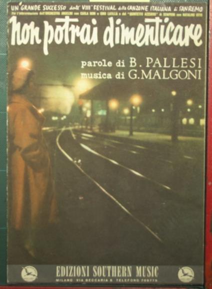 Non potrai dimenticare - copertina