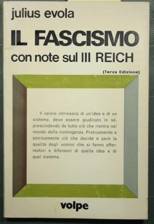 Il fascismo visto dalla destra - Julius Evola - copertina