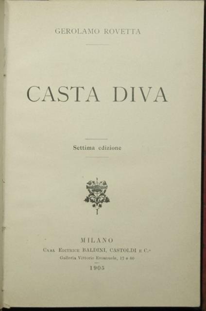 Casta Diva - Gerolamo Rovetta - copertina