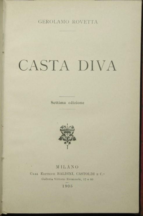 Casta Diva - Gerolamo Rovetta - copertina