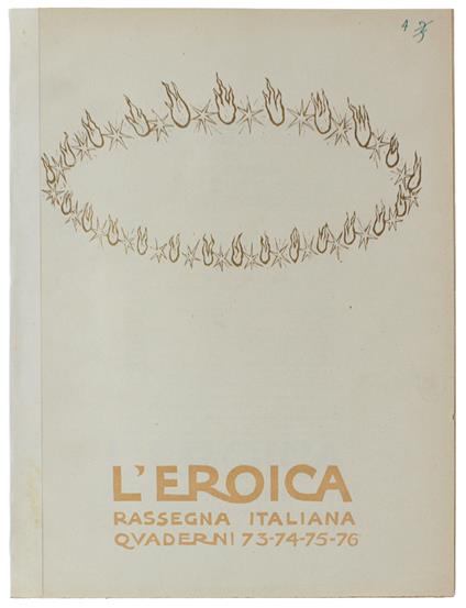 L' Eroica. Rassegna Italiana. Anno Xiii - copertina