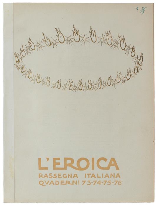 L' Eroica. Rassegna Italiana. Anno Xiii - copertina