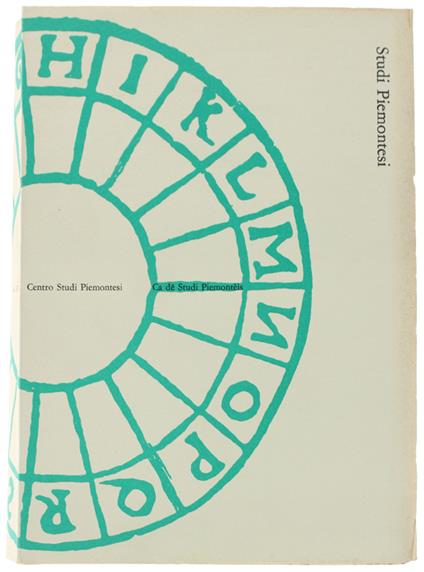 Studi Piemontesi.  Vol.Xv - copertina