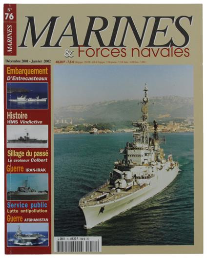 Marines & Forces Navales N. 76: D'Entrecasteaux Hms Vindictive Colbert Guerre Iran-Irak - copertina