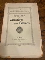 Specimen des Caractères pour Editions de l' Imprimerie Monnoyer