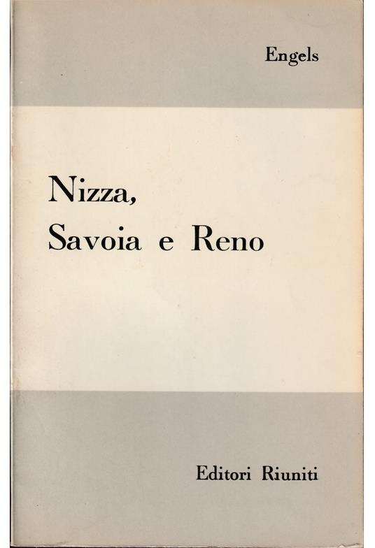 Nizza, Savoia e Reno - Friedrich Engels - copertina