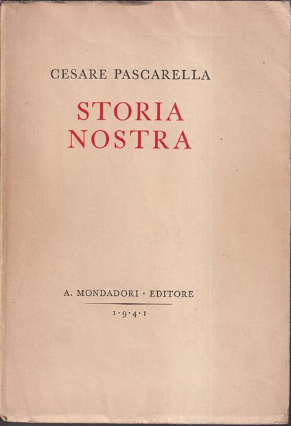 Storia nostra - Cesare Pascarella - copertina