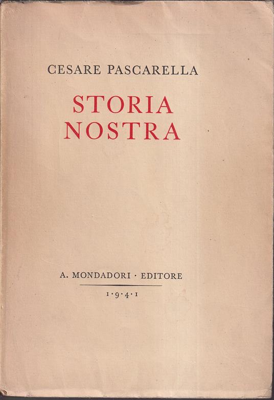 Storia nostra - Cesare Pascarella - copertina