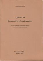 Appunti di Matematiche Complementari Equazioni algebriche a coefficienti assegnati in un campo di caratteristica zero